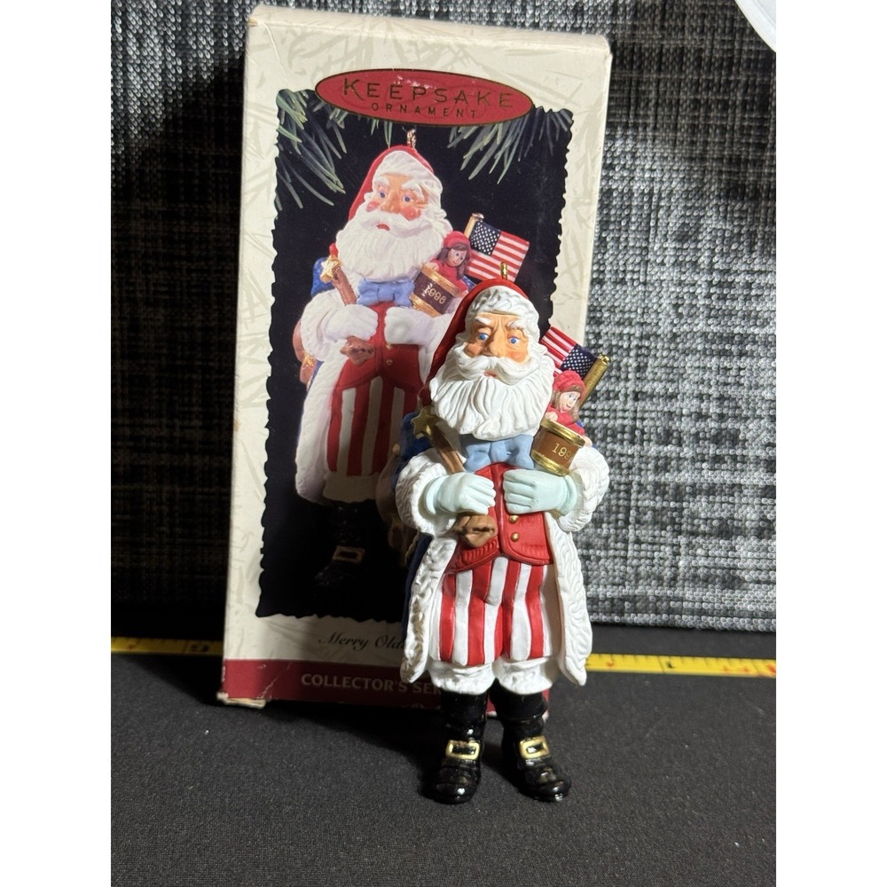 NEW 1996 Americana Merry Ole Santa Collector Series Ornament Hallmark Ken Crow